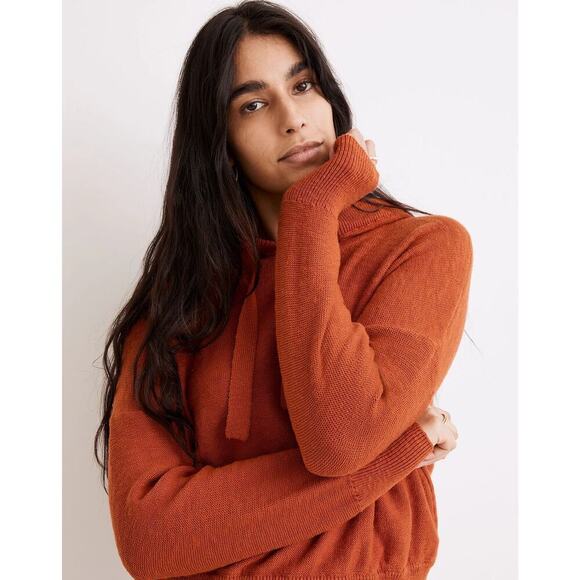 Madewell Women's Clairview Hoodie Sweater Color Maple Glow Size XS - Picture 2 of 10